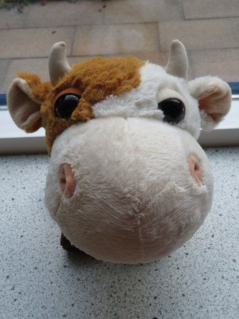 Koe of stier merk Big Headz TCC Global meet ca 25 cm totaal, Kinderen en Baby's, Speelgoed | Knuffels en Pluche, Ophalen of Verzenden
