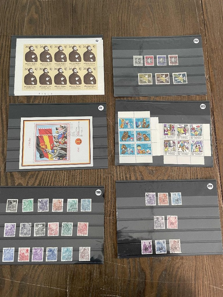 postzegels Duitsland DDR 6 kaarten, Verzenden, DDR