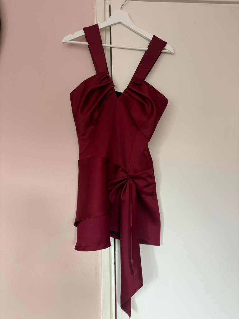 Zara Rode Satijnen Top met Strikdetail - Maat M, Ophalen of Verzenden, Nieuw, Maat 38/40 (M), Rood