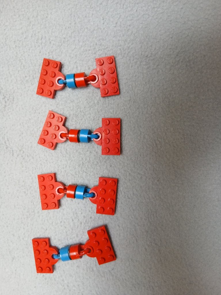 Lego trein magneten rood en blauw, Ophalen of Verzenden, Gebruikt, Lego