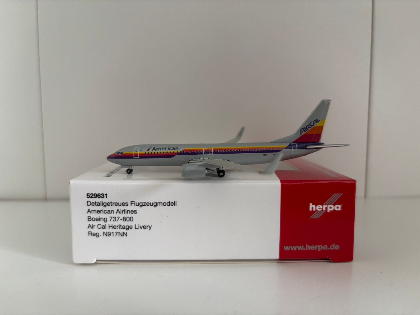 Herpa 529631 American Airlines Boeing 737-800 1:500, Ophalen of Verzenden, Zo goed als nieuw, Schaalmodel