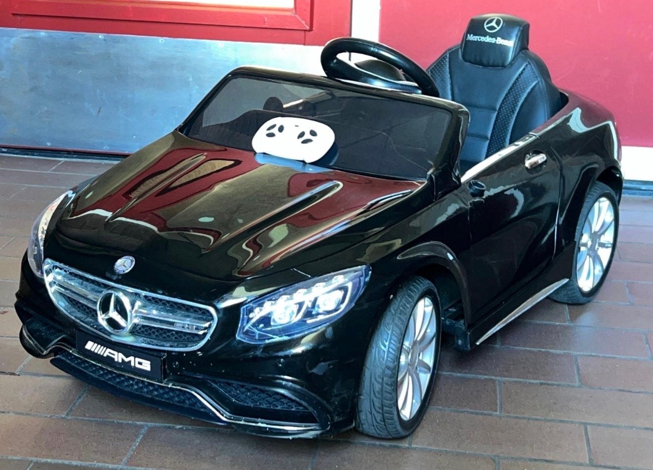 Mercedes kinderauto - Zwart, met afstandsbediening, Ophalen of Verzenden, Gebruikt, Afstandsbediening