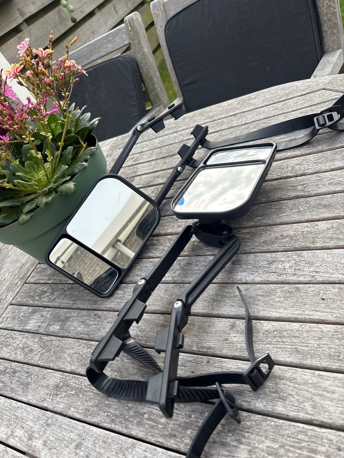 Set van 2 universele caravan/aanhanger spiegels, Caravans en Kamperen, Verzenden, Gebruikt
