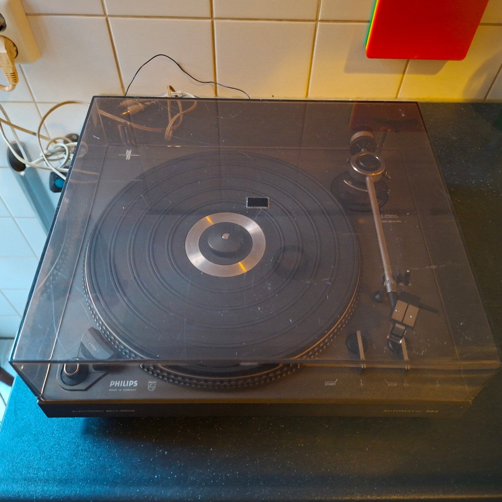 Philips Automatic 684 Platenspeler - Made in Germany, Audio, Tv en Foto, Platenspelers, Verzenden, Gebruikt, Philips, Pitch-regelaar