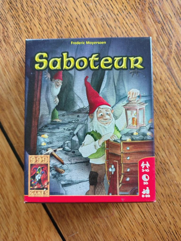 Spel Saboteur, compleet!, Hobby en Vrije tijd, Ophalen of Verzenden, Zo goed als nieuw, 999 games.