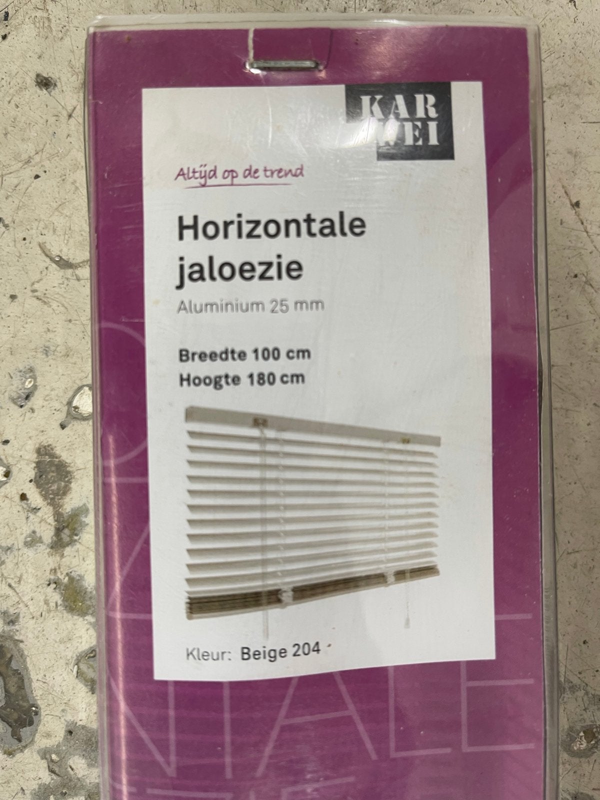 Karwei Horizontale Jaloezie - Beige Aluminium 100x180cm, 180 cm, Beige, Metaal, Karwei