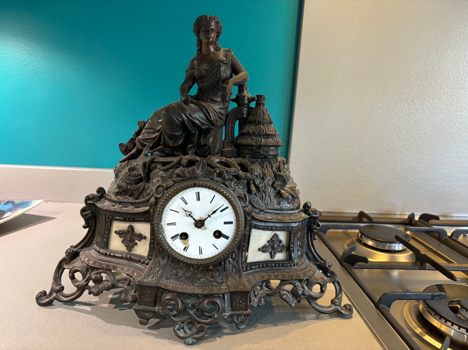 Franse pendule (tafelklok) (klok werkt niet), Ophalen