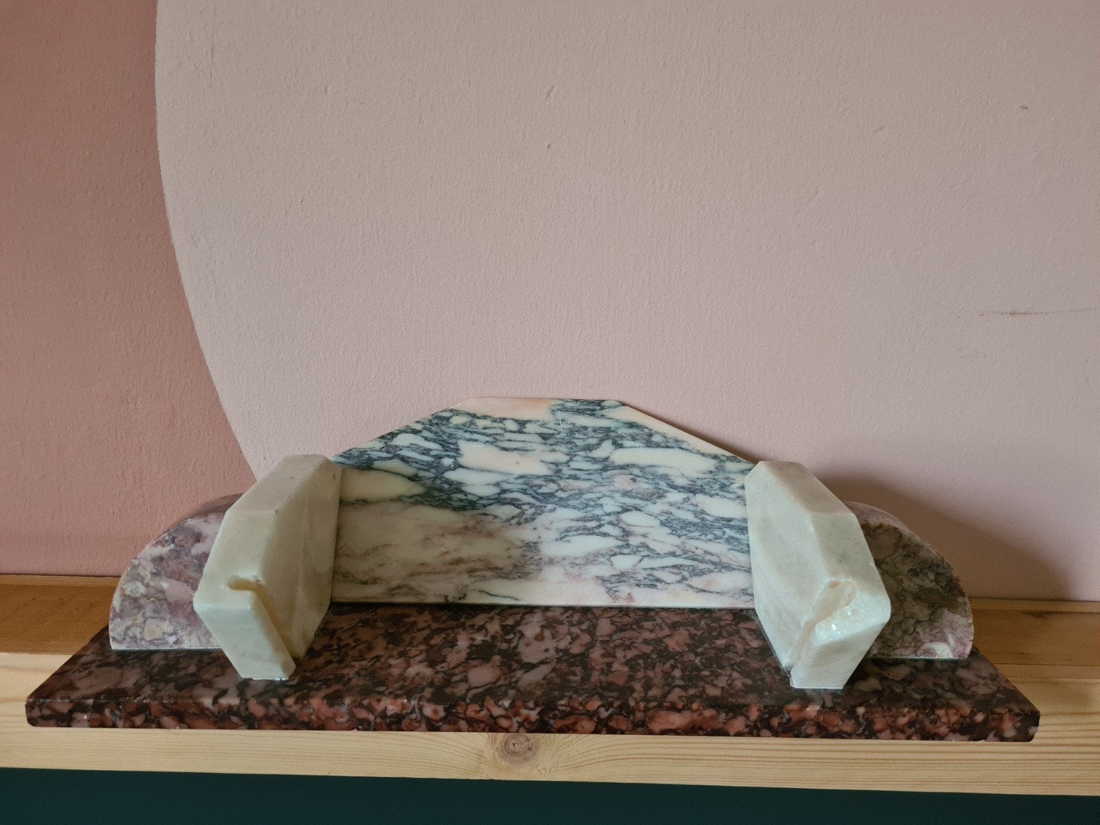 Art Deco marmeren brievenhouder –vintage,   meerkleurig, Ophalen of Verzenden, Zo goed als nieuw