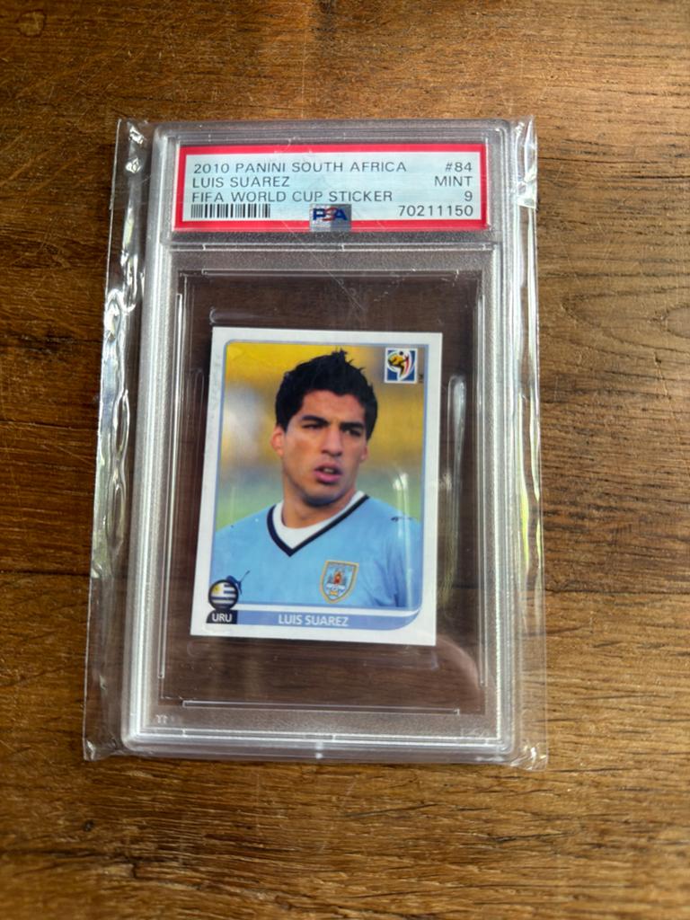 Luis Suarez Panini FIFA World Cup 2010 Sticker PSA 9, Ophalen of Verzenden, Zo goed als nieuw, Sticker