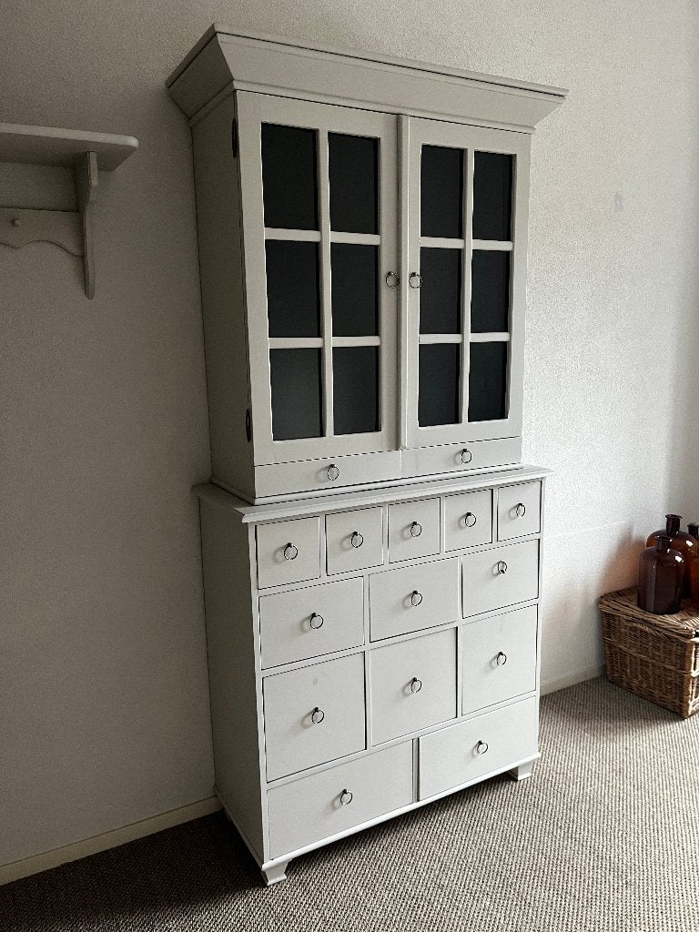 Grote buffet kast met bovenkast en veel lades, Huis en Inrichting, Ophalen, Gebruikt, 100 tot 150 cm, 200 cm of meer