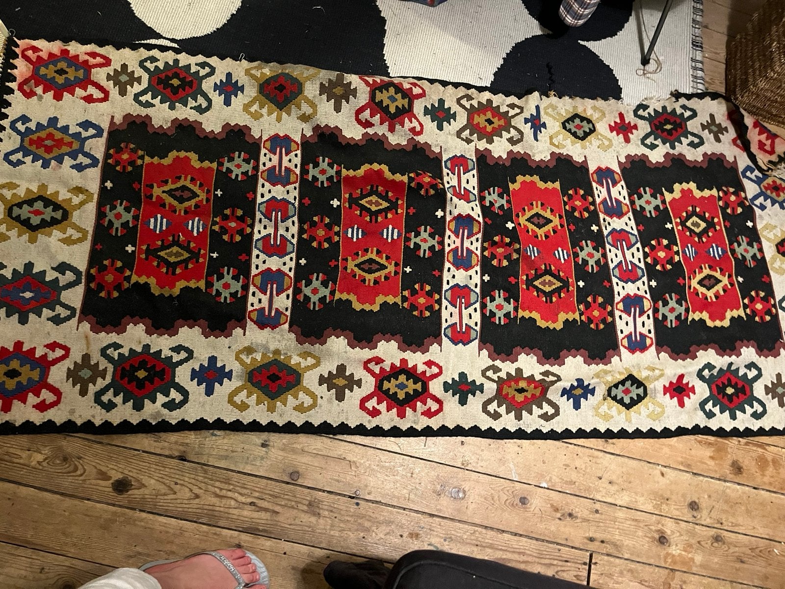 Knit rug, Ophalen of Verzenden, Zo goed als nieuw, Rechthoekig, 50 tot 100 cm