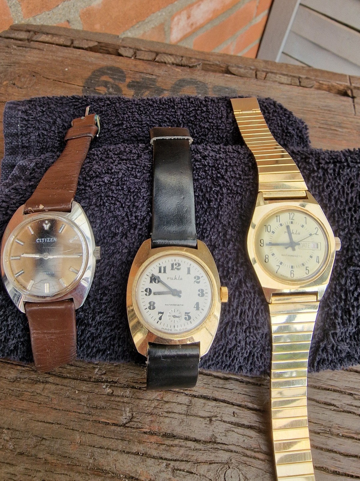 Vintage horloges Ruhla en Citizen, Sieraden, Tassen en Uiterlijk, Ophalen of Verzenden, Staal, Citizen, 1960 of later