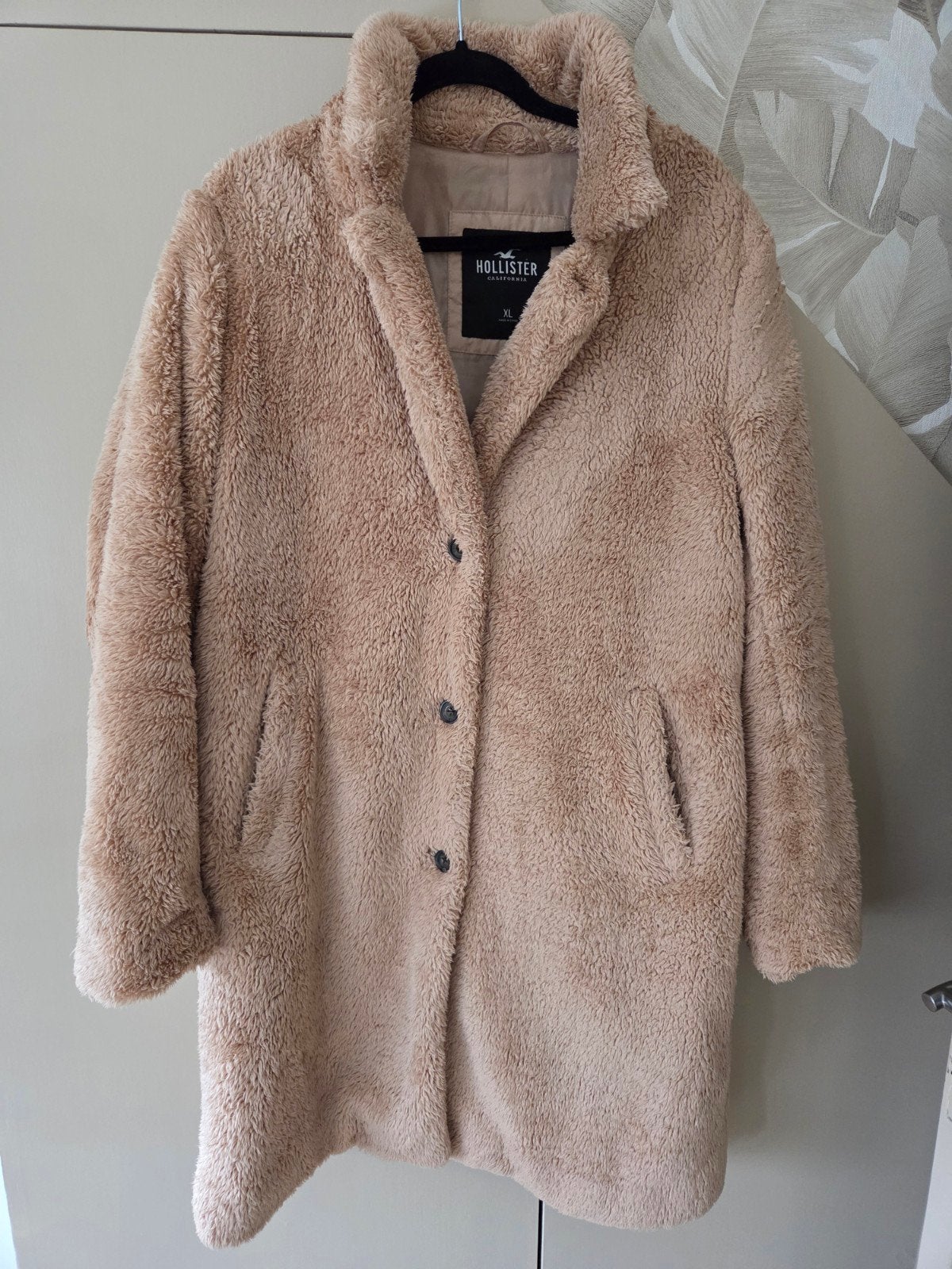 HOLLISTER TEDDYBEREN JAS...maar RUIME XL...LEKKER WARM.., Ophalen of Verzenden, Zo goed als nieuw, Maat 46/48 (XL) of groter, Beige