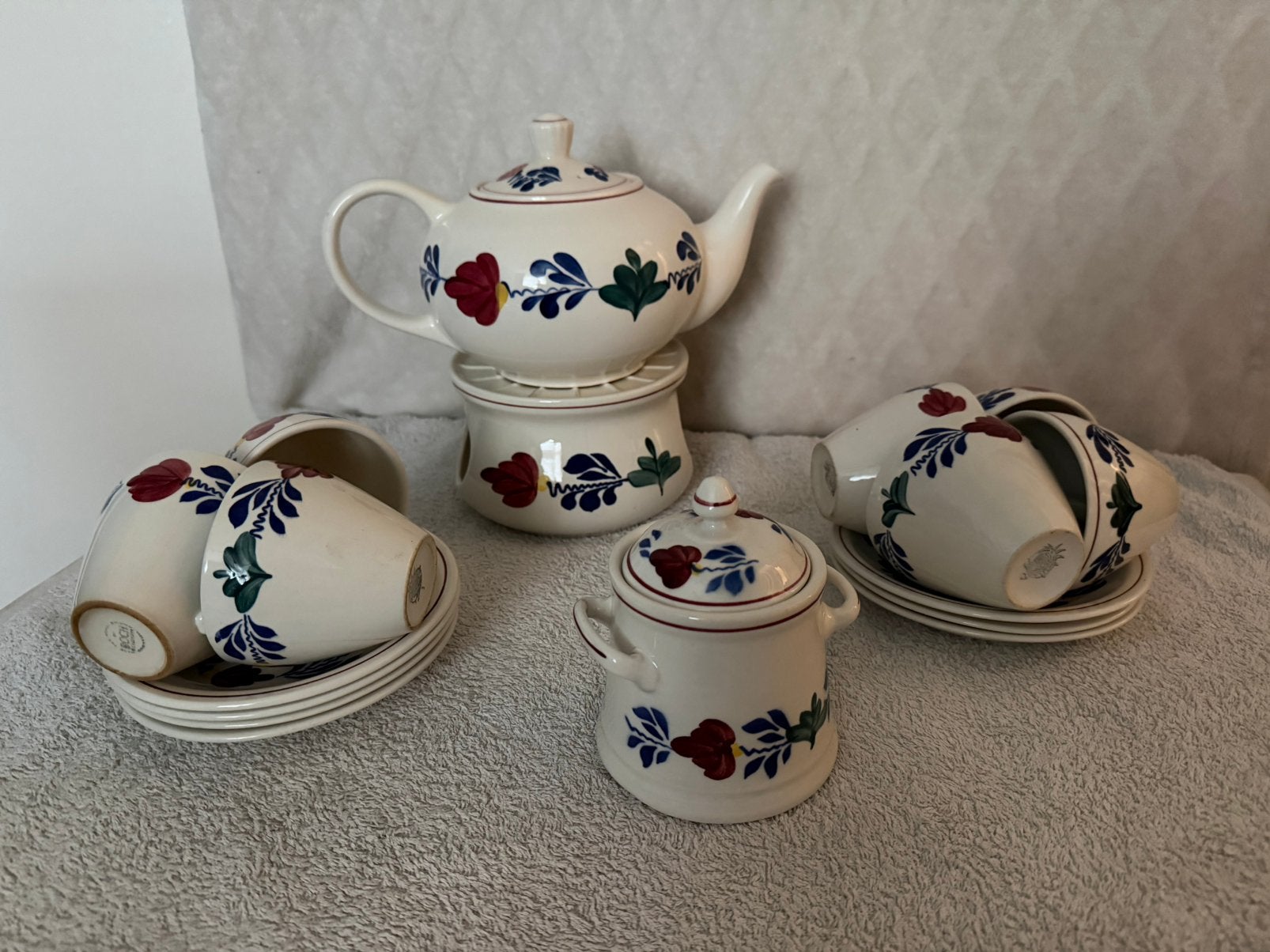 Grote collectie Boerenbont servies - Royal Boch aardewerk, Ophalen