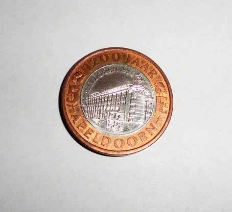 Penning Stedenpenningen Apeldoorn Deventer Denekamp Helmond, Postzegels en Munten, Verzenden, Overige materialen, Nederland