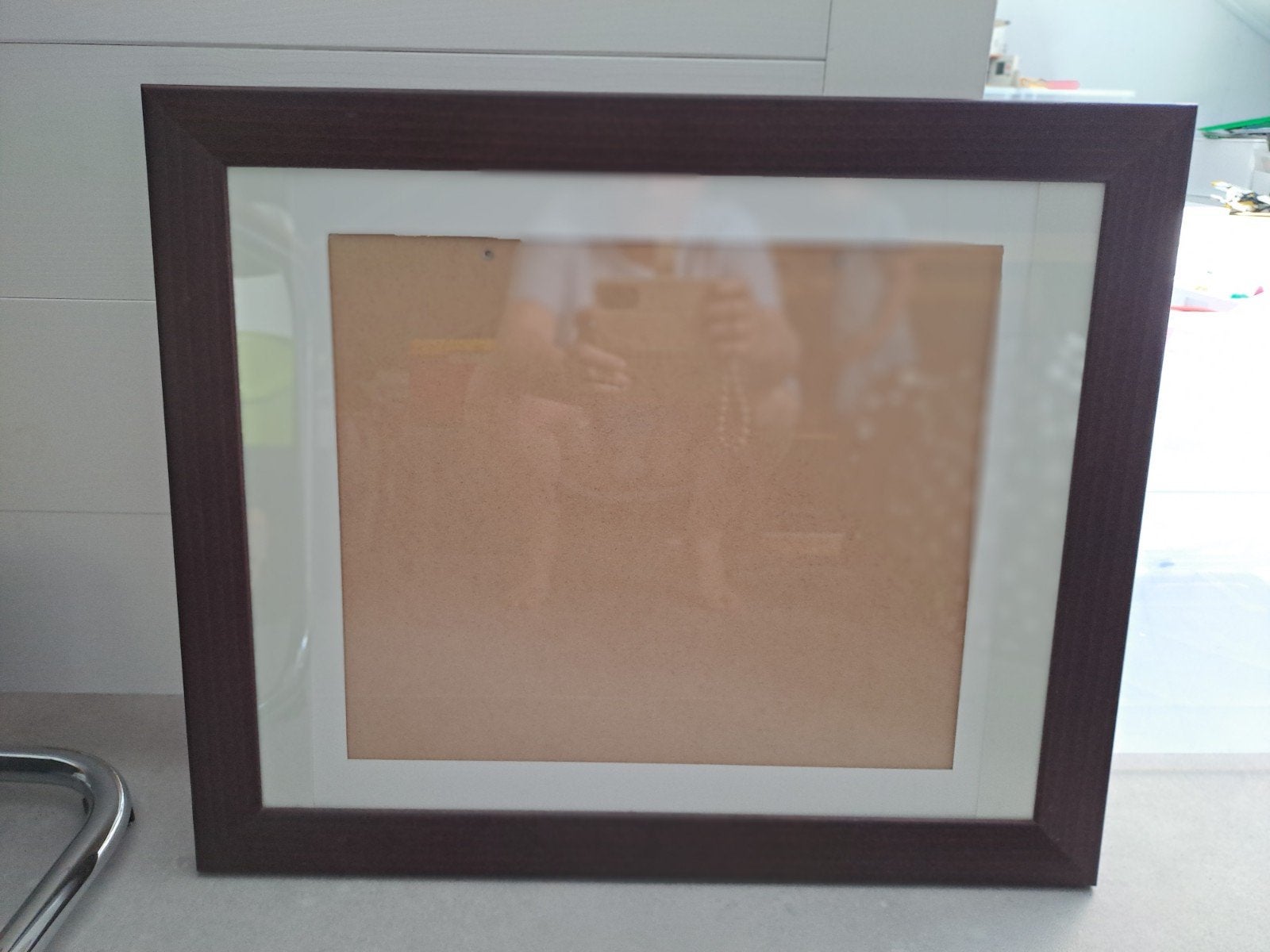 Fotolijst 60x40 cm hout met glas, Ophalen, Gebruikt, Hangend, Fotolijst