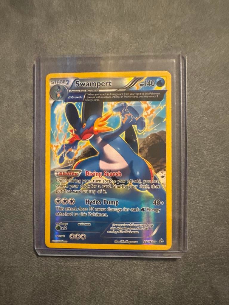 Swampert Primal Clash 36/160 Pokémon Kaart, Ophalen of Verzenden, Gebruikt, Losse kaart