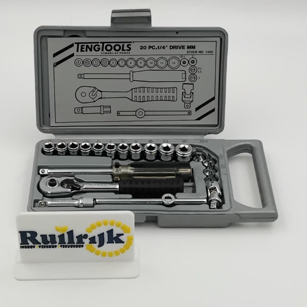 Tengtools 20 delig 1/4" handgereedschapset - Nette staat, Flex Ltd., Zo goed als nieuw, https://flex.com/contact-us, Nobelstraat 10, 5807 GA Oostrum LB, Limburg, Nederland