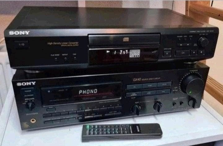 Sony set receiver str-gx40 + cd speler cdp-xe220 + remote, Ophalen of Verzenden, Cd-speler, Sony