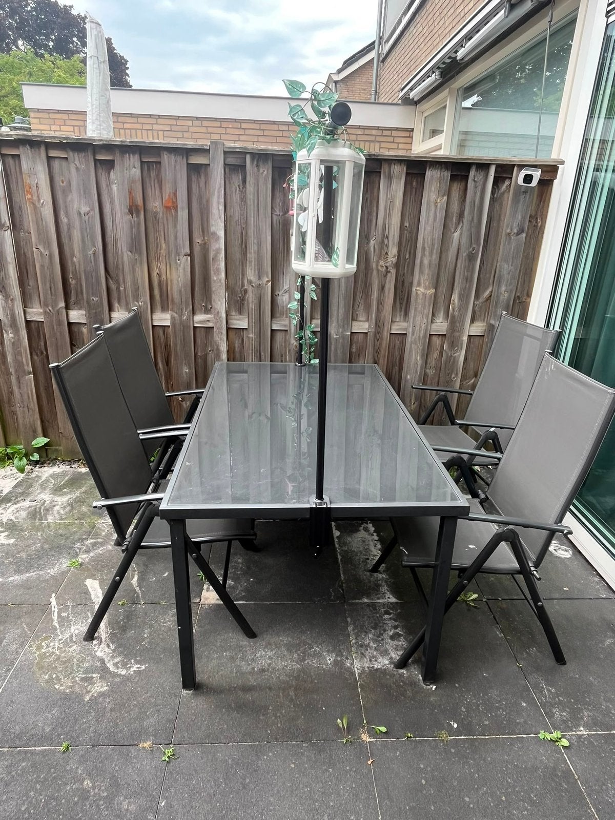 Tuintafel met stoelen van Gamma, Tuin en Terras, Ophalen, Gebruikt, Aluminium