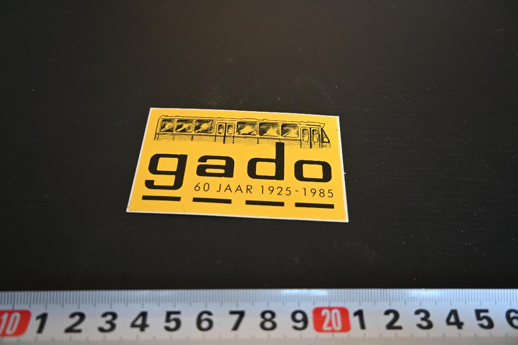 sticker GADO 60 jaar 1925 - 1985   bus  OV, Ophalen, Zo goed als nieuw