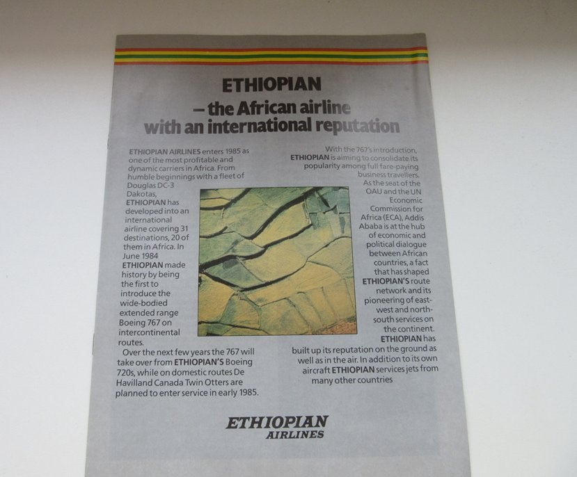 Ethiopian - The African airline brochure, Verzenden, Gebruikt, Overige typen