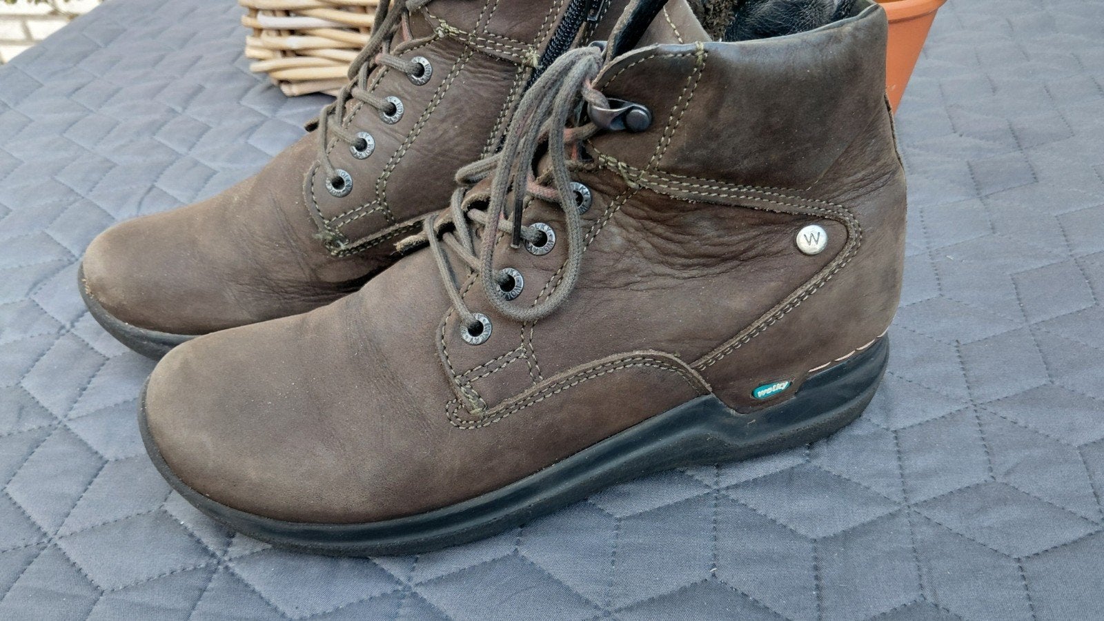 Groene nubuck leren Wolky Why not veterschoenen laarsjes maa, Wolky, Verzenden, Lage of Enkellaarzen, Gedragen