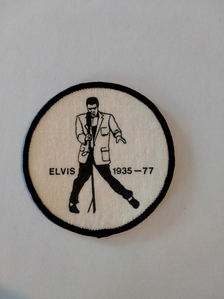 Elvis Presley 1935-77 vintage muziek logo patch rock patch, Ophalen of Verzenden, Zo goed als nieuw, Kleding