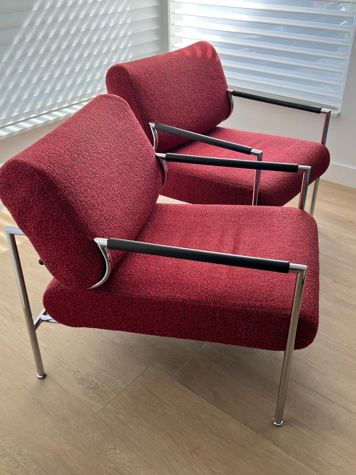 2 in goede gebr. st. verk. Leolux Gazetta fauteuils, stoelen, Ophalen, Gebruikt, Leer, 75 tot 100 cm