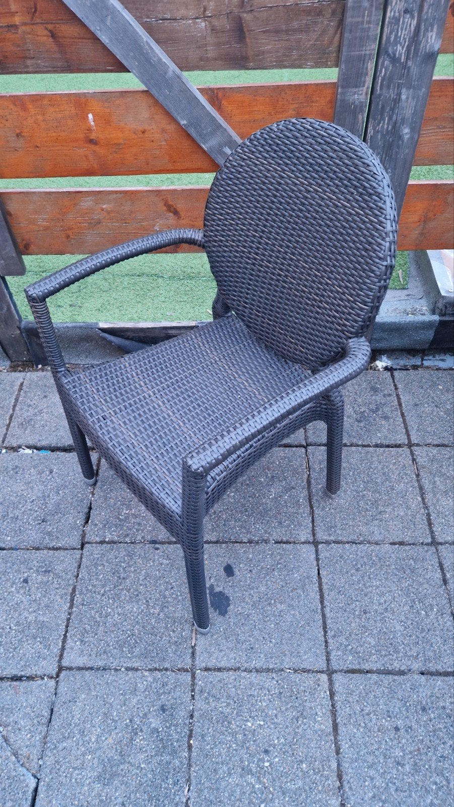 Wicker tuinstoelen - Stapelbaar, Ophalen, Gebruikt, Wicker, Stapelbaar