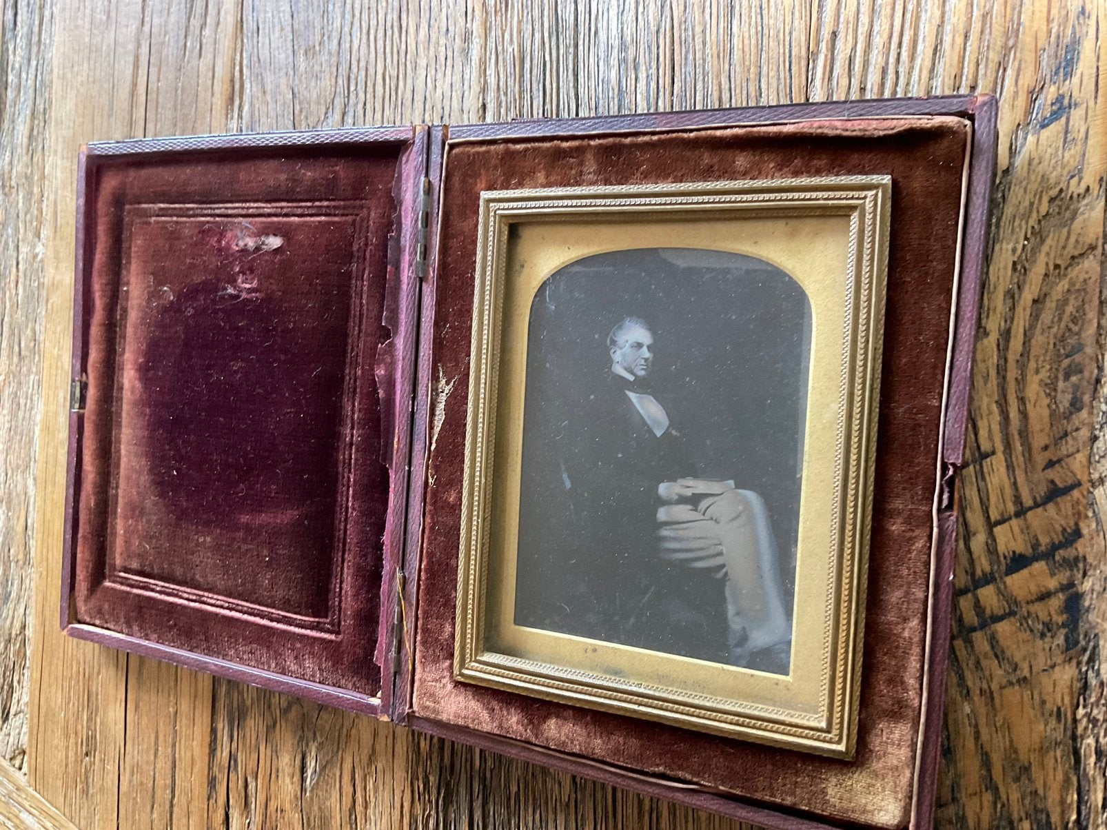 Antieke Foto Ambrotypie van Engelse Heer ca 1850, Verzamelen, Ophalen of Verzenden, Zo goed als nieuw