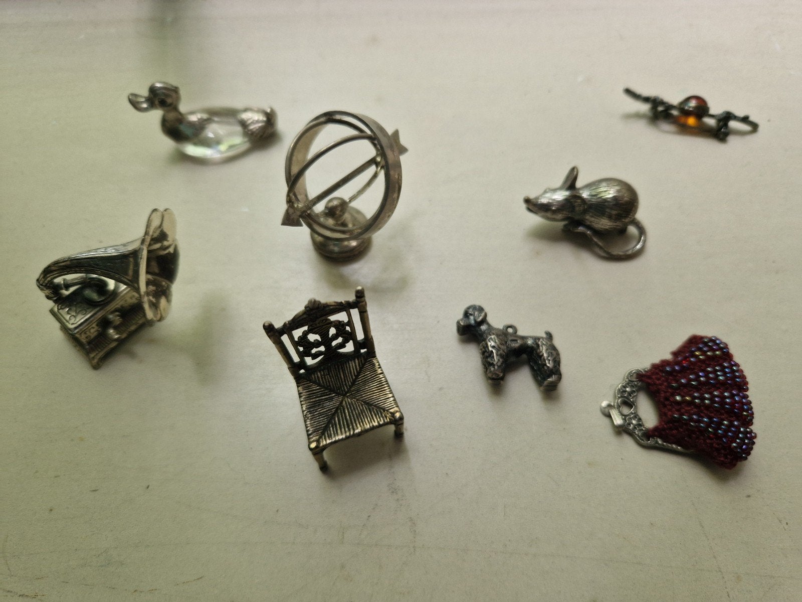 Verzilverde miniaturen voor bijv. letterbak, Ophalen of Verzenden, Overige merken