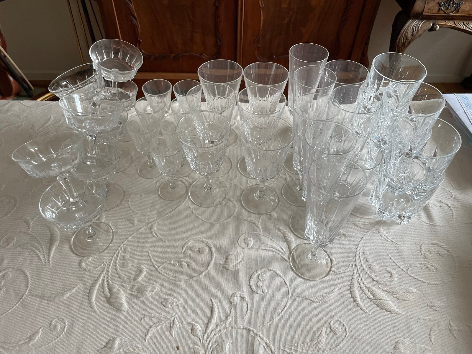 Versailles Glas Servies - Uitgebreide Set, Ophalen
