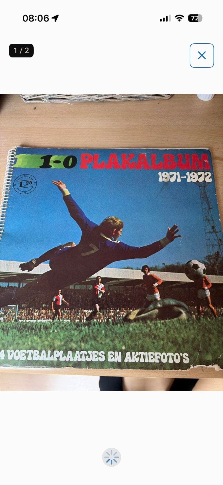 Voetbal Plakboek 1971-1972 - InCompleet met plaatjes, Ophalen of Verzenden, Gebruikt, Stickers en Plaatjes