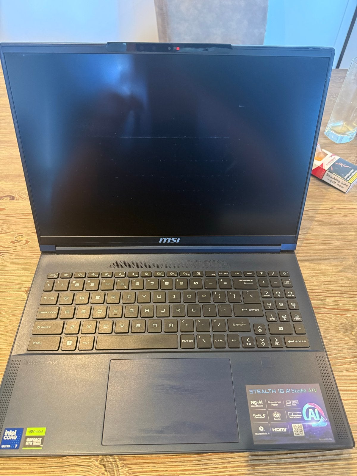 MSI Stealth 16 AI Studio A1VFG - Intel Core Ultra 7 155H, Ophalen, Met videokaart, Qwerty, Zo goed als nieuw