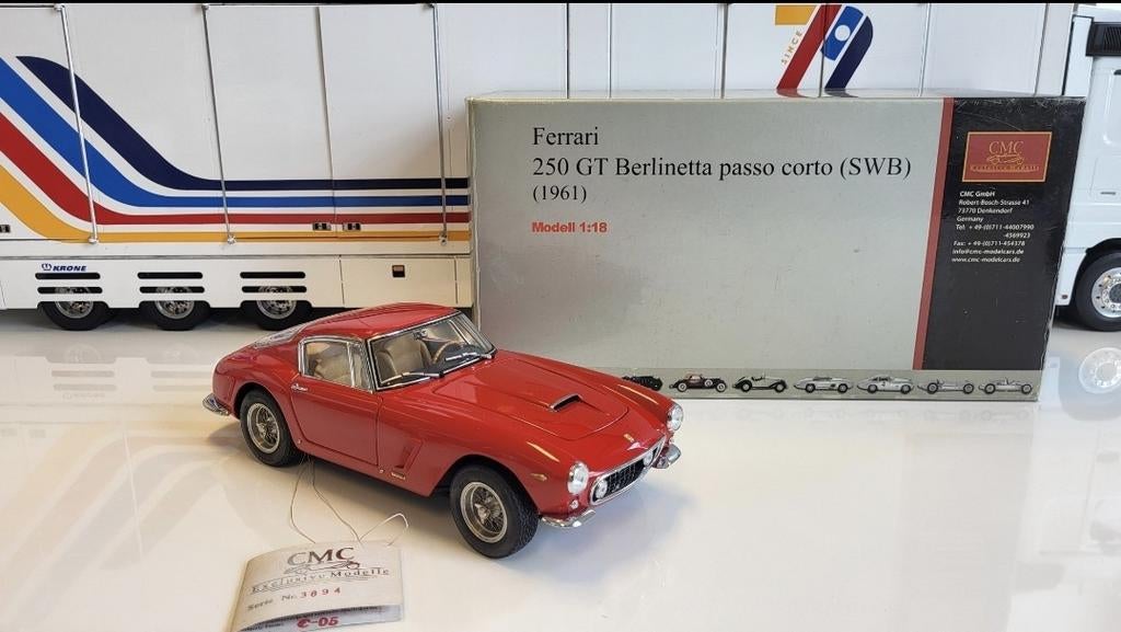 CMC Ferrari 250GT Berlinetta passo corto SWB Red - 1961, Overige merken, Gebruikt, Auto, Ophalen of Verzenden