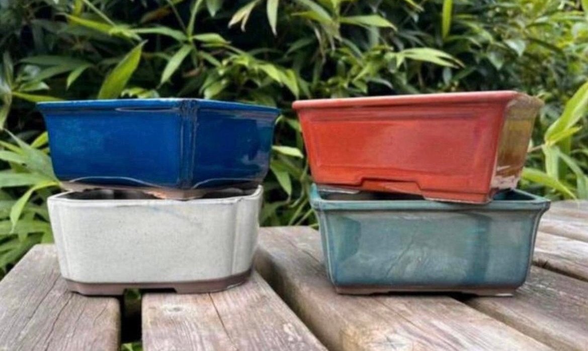ACTIE JAPANSE BONSAI SCHALEN BIJ AFHALEN!!!, Ophalen, Zo goed als nieuw, Aardewerk, Rechthoekig
