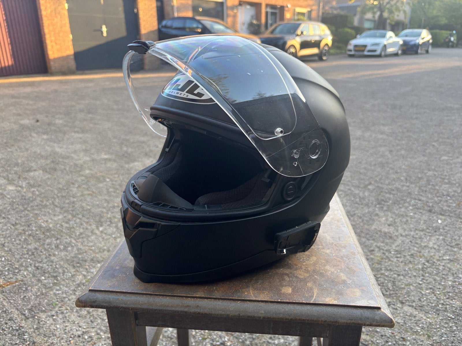 HJC C70 helm met cardo 4 mount XS 54, Ophalen, XS, HJC, Integraalhelm