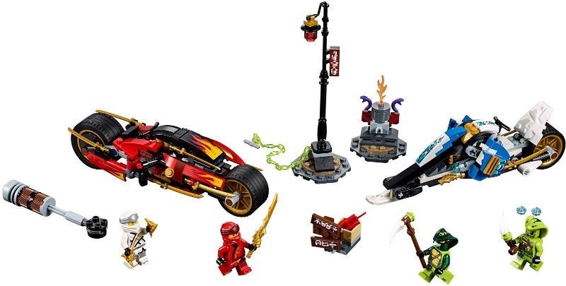 Lego Ninjago Set 70667 - Kai's Blade Cycle Zane's Snowmobile, Gebruikt, Lego, Ophalen of Verzenden, Ninjago