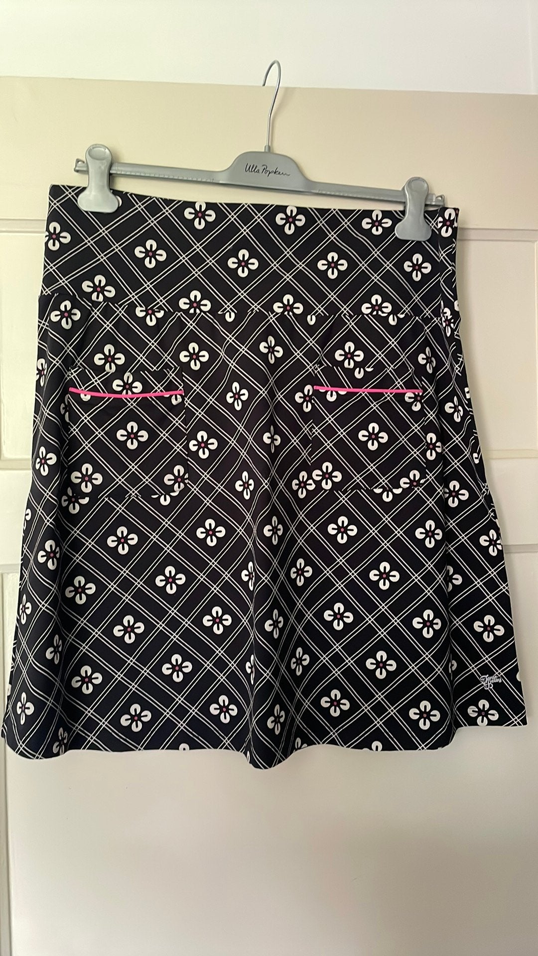 Tante Betsy nieuw xxl zwart/wit/roze details vintage stijl, Ophalen, Zwart, Maat 46/48 (XL) of groter, Zo goed als nieuw