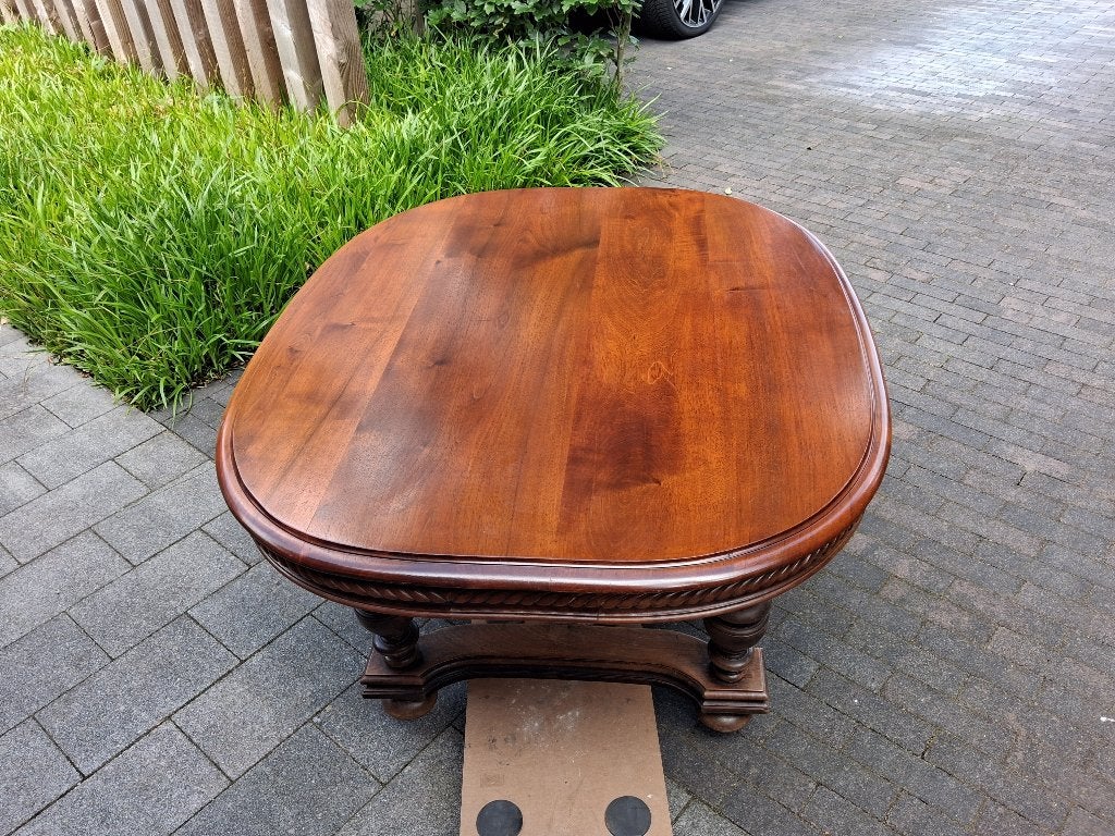 antieke salontafel, Ophalen