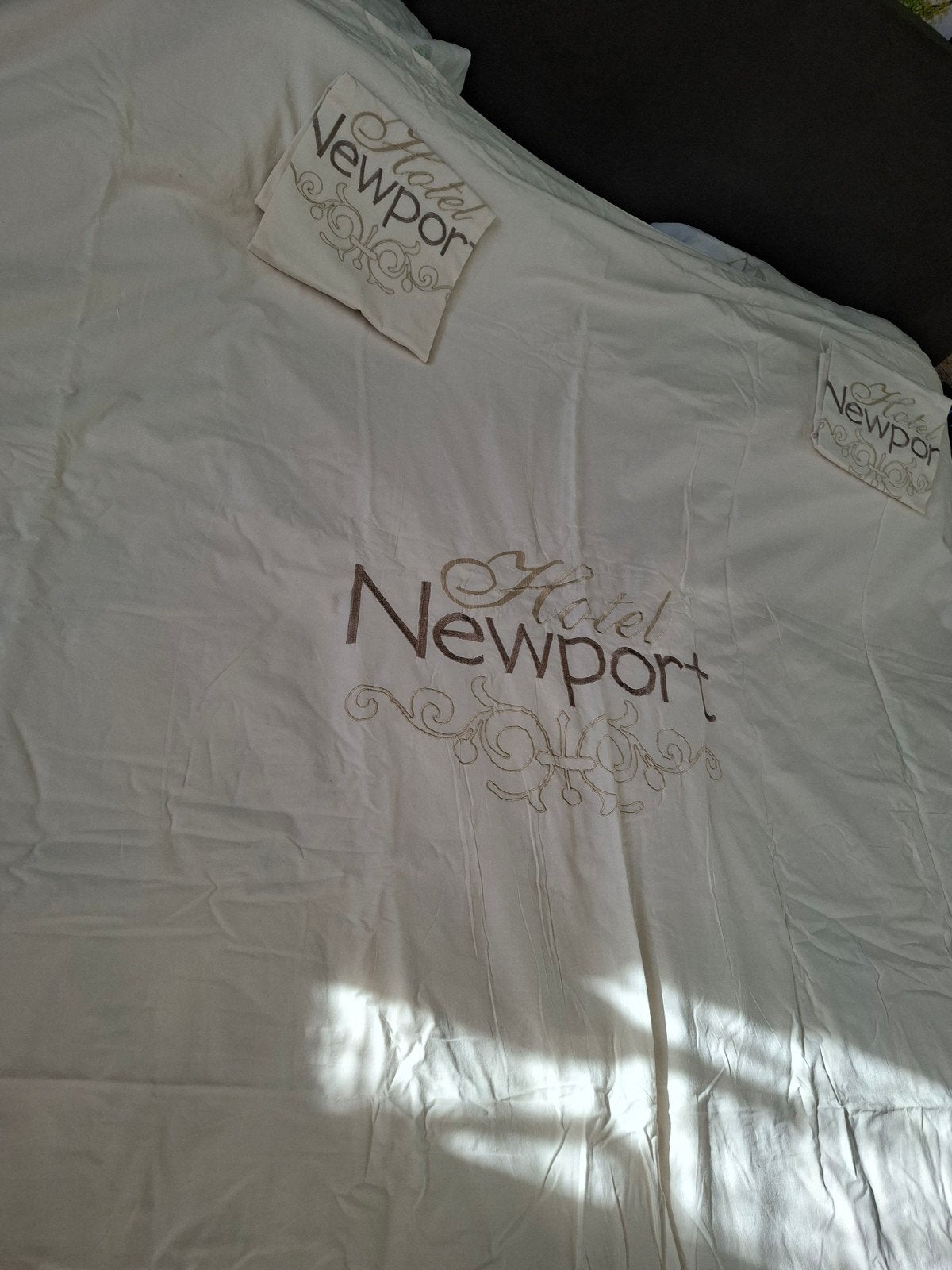 Dekbedovertrek Hotel Newport 2.15 x 2.30, Gebruikt, Beige, Dekbedovertrek, Tweepersoons