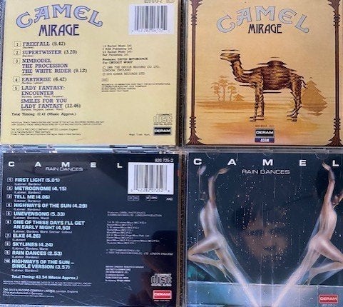 Camel:Mirage/RainDances/Breatles/Nude/SingleFactor/Stationar, Ophalen of Verzenden, Zo goed als nieuw, Progressive