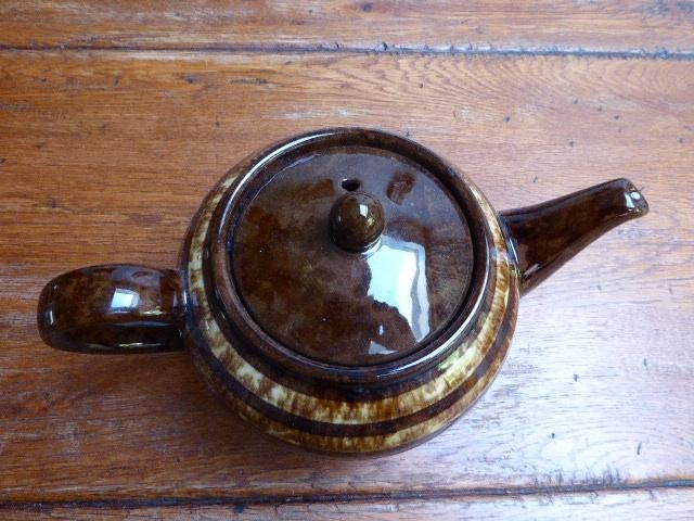 Jaren 50 keramiek theepot, gemerkt teatime, Antiek en Kunst, Ophalen of Verzenden