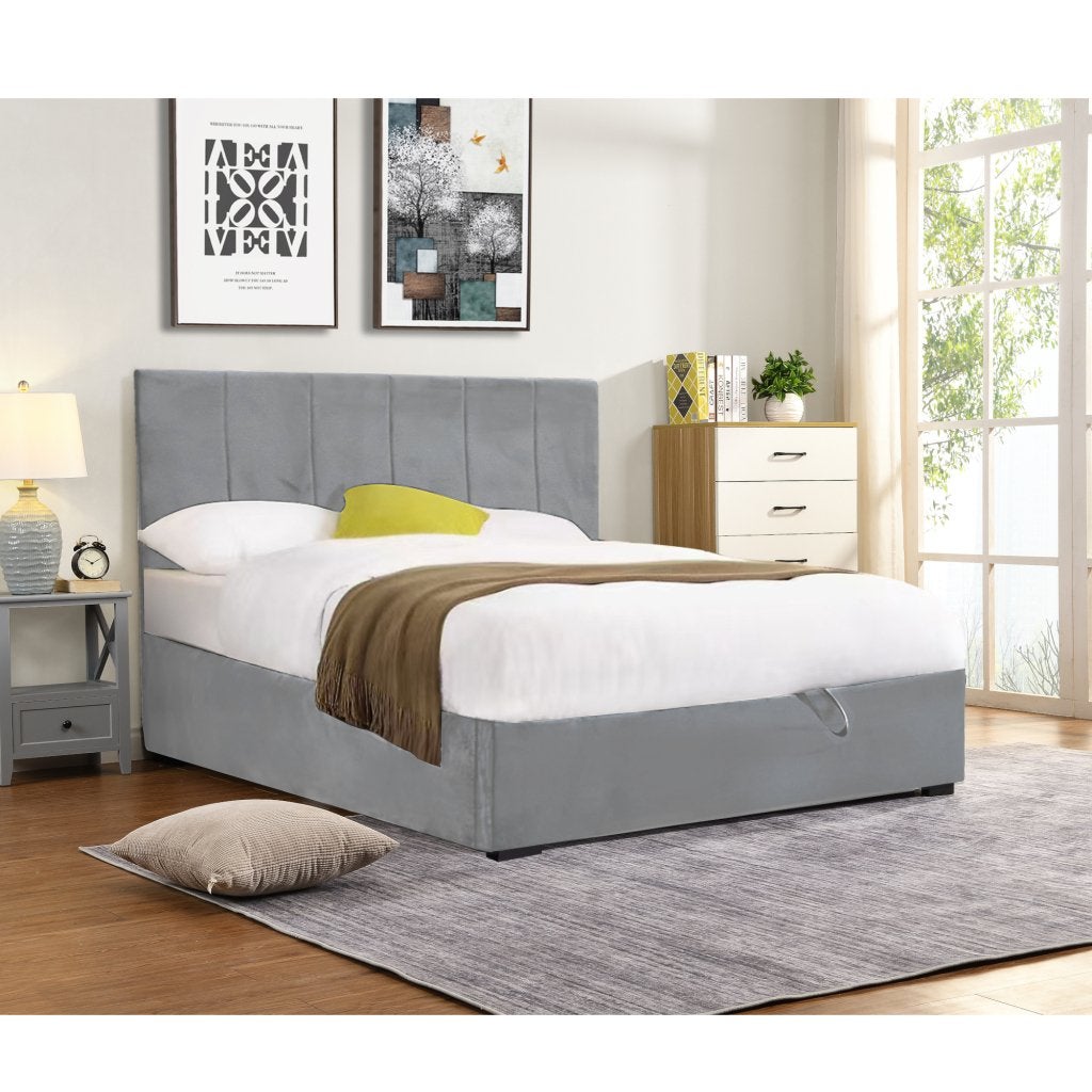 Dubai opbergbed 2-persoons - Lichtgrijs, Huis en Inrichting, Niet ingevuld, Niet ingevuld, Niet ingevuld