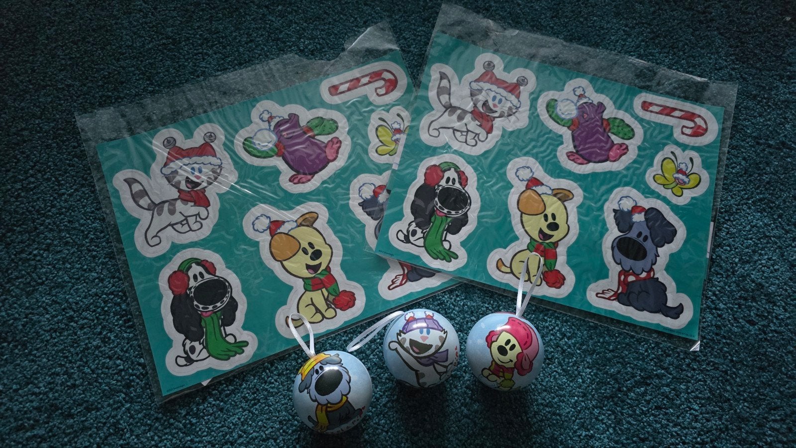 Woezel en Pip kerstbal kerst raam stickers, Ophalen of Verzenden, Nieuw