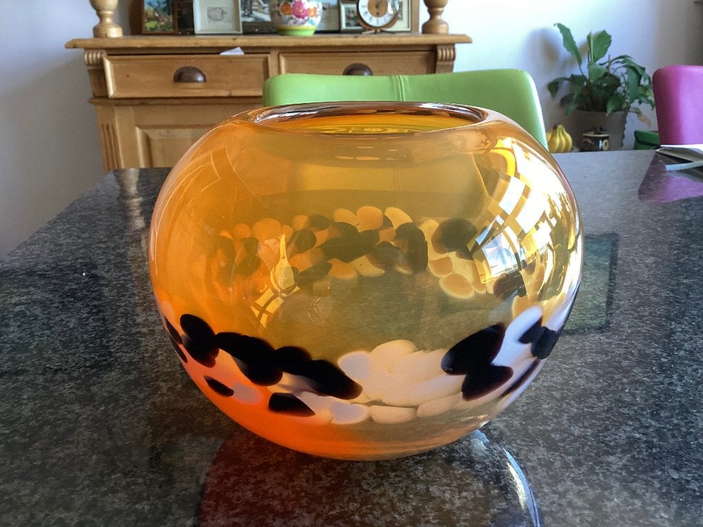 Vaas, Oyoy Living, Denemarken, niet meer nieuw verkrijgbaar, Antiek en Kunst, Ophalen, Vaas, Oranje, Glas
