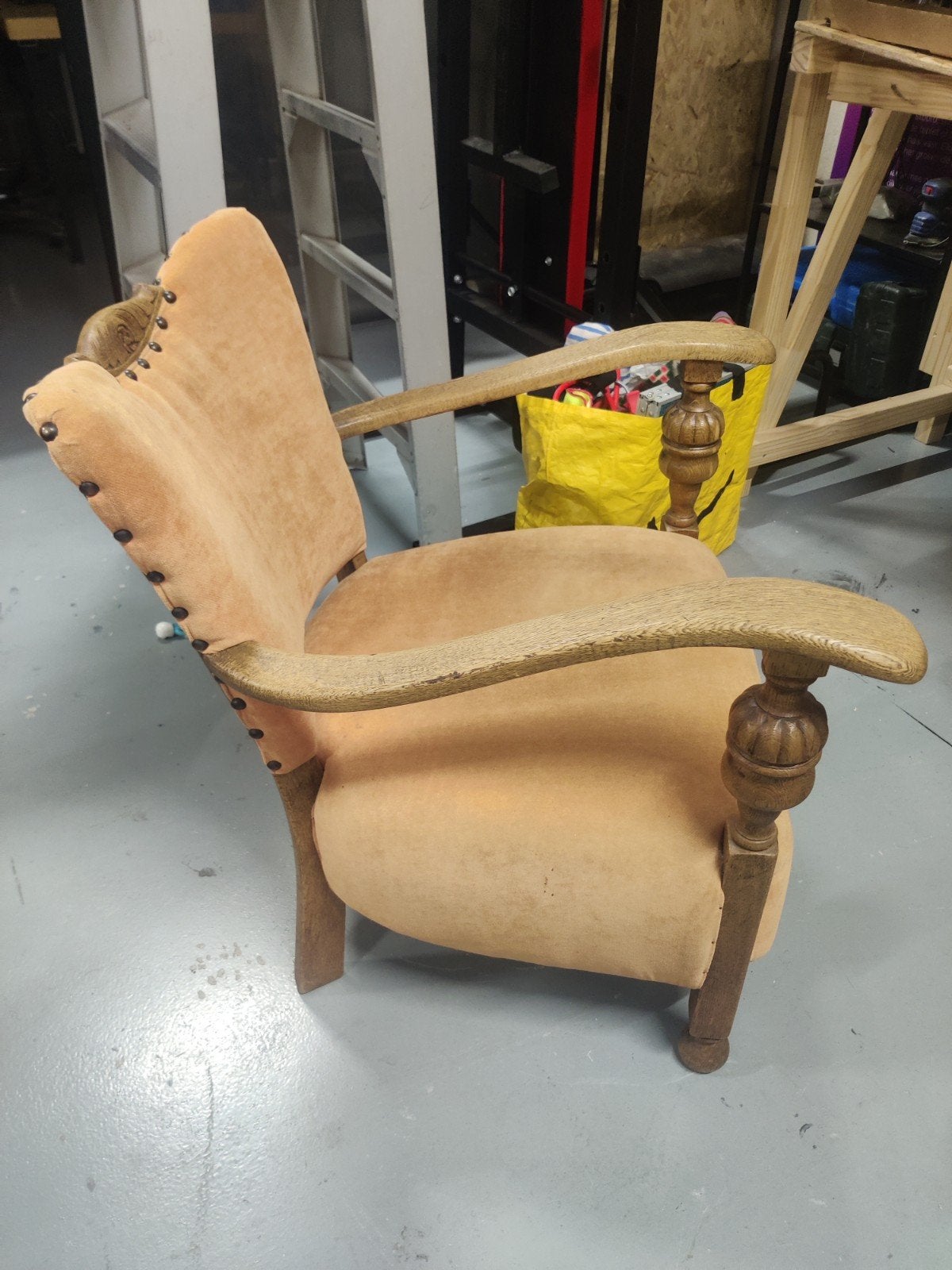 2 keer Vintage fauteuils, Ophalen, Gebruikt, 75 tot 100 cm, 50 tot 75 cm