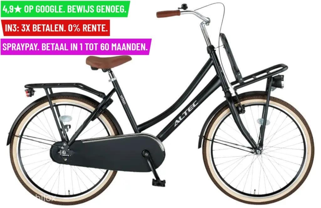 Altec Urban 24inch Transportfiets Mat Zwart