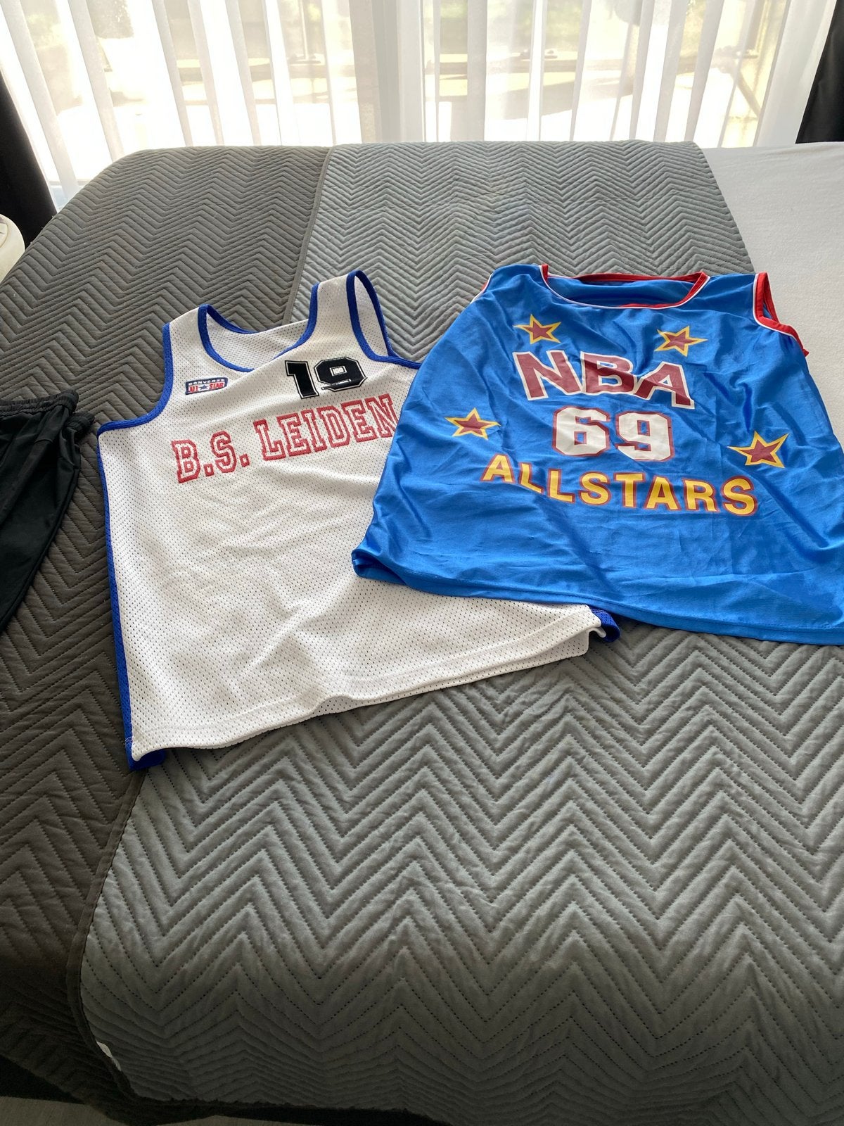 Basketbalshirts - B.S. Leiden & NBA Allstars, Ophalen, Wit, Overige maten, Gedragen